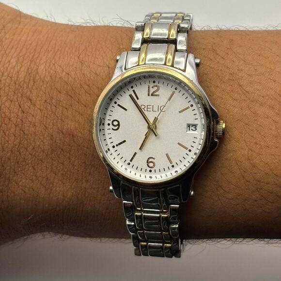 Vintage Silver & Gold Relic Watch - Picture 1 of 3